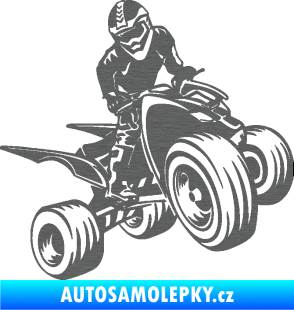 Samolepka Čtyřkolka 008 pravá škrábaný titan