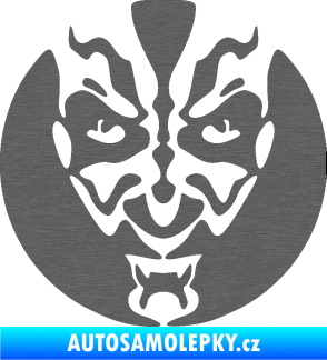 Samolepka Ďábel 001 škrábaný titan