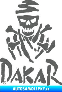 Samolepka Dakar 002 s lebkou škrábaný titan