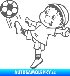Samolepka Dítě v autě 022 levá fotbalista škrábaný titan