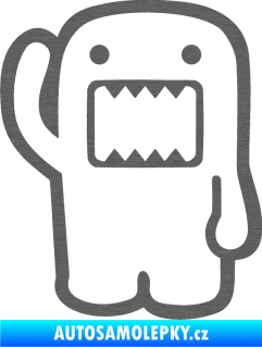 Samolepka Domo 001 levá hello škrábaný titan