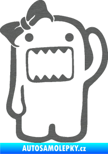 Samolepka Domo 011 levá girl škrábaný titan