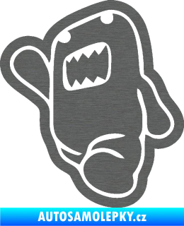 Samolepka Domo 013 levá běžící škrábaný titan