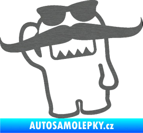 Samolepka Domo 016 levá s knírem škrábaný titan
