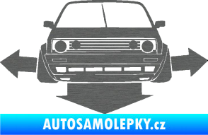 Samolepka Down and out car 002 škrábaný titan