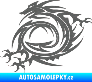 Samolepka Dragon 002 levá škrábaný titan