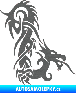 Samolepka Dragon 007 pravá škrábaný titan
