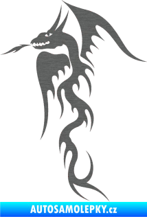 Samolepka Dragon 013 levá škrábaný titan