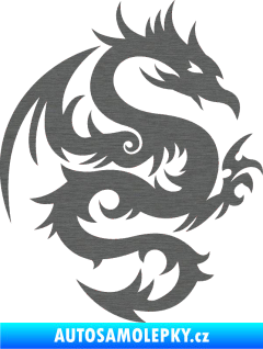 Samolepka Dragon 015 pravá škrábaný titan