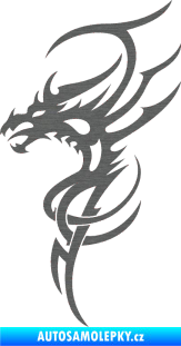 Samolepka Dragon 017 levá škrábaný titan