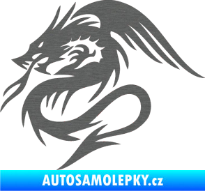 Samolepka Dragon 039 levá škrábaný titan
