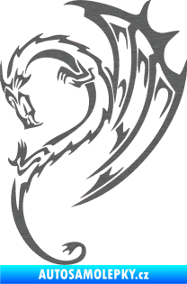 Samolepka Dragon 043 levá škrábaný titan