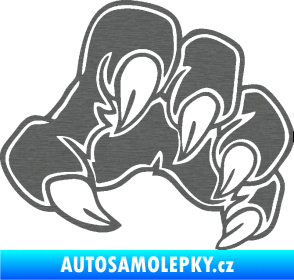 Samolepka Drápy 001 pravá škrábaný titan