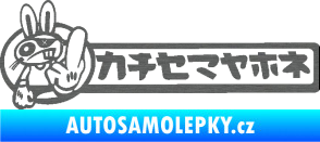 Samolepka Drift rabit škrábaný titan
