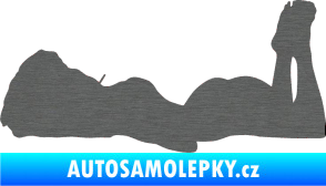 Samolepka Erotická žena 034 levá škrábaný titan