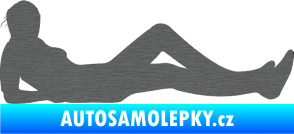 Samolepka Erotická žena 045 pravá škrábaný titan