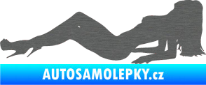 Samolepka Erotická žena 046 levá škrábaný titan