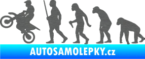 Samolepka Evoluce 002 motokros levá škrábaný titan