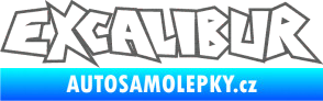 Samolepka Excalibur obrys škrábaný titan