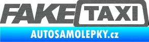 Samolepka Fake taxi nápis škrábaný titan
