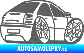 Samolepka Fiat Bravo karikatura pravá škrábaný titan