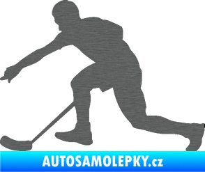 Samolepka Florbal 005 levá škrábaný titan