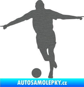 Samolepka Fotbalista 015 levá škrábaný titan