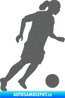 Samolepka Fotbalista 018 pravá škrábaný titan