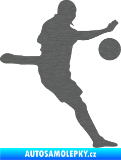 Samolepka Fotbalista 022 pravá škrábaný titan