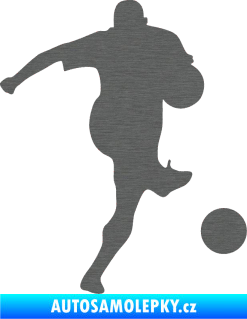 Samolepka Fotbalista 024 pravá škrábaný titan