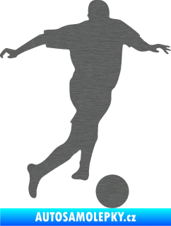 Samolepka Fotbalista 030 pravá škrábaný titan