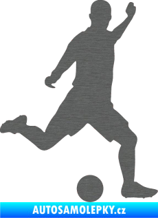 Samolepka Fotbalista 031 pravá škrábaný titan