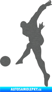 Samolepka Fotbalista 034 levá škrábaný titan