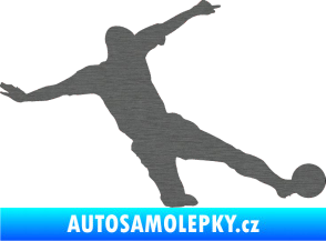 Samolepka Fotbalista 037 pravá škrábaný titan