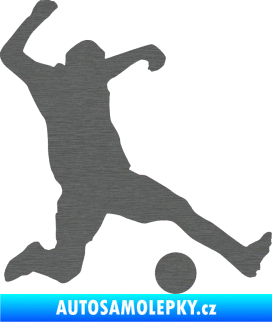Samolepka Fotbalista 039 pravá škrábaný titan