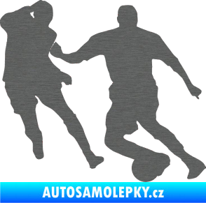 Samolepka Fotbalista 045 pravá škrábaný titan