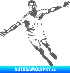 Samolepka Fotbalista 047 levá škrábaný titan