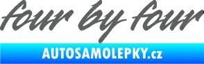Samolepka Four by four škrábaný titan