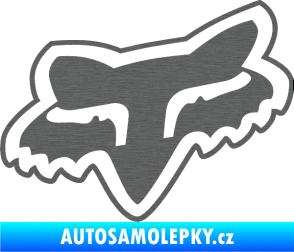 Samolepka Fox 003 škrábaný titan