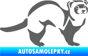 Samolepka Fretka 002 pravá škrábaný titan