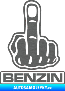 Samolepka Fuck off benzín škrábaný titan