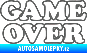 Samolepka Game over nad sebou 001 škrábaný titan