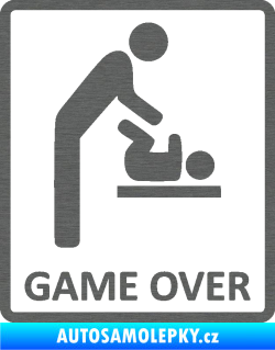 Samolepka Game over varianta baby škrábaný titan