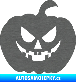 Samolepka Halloween 015 pravá dýně škrábaný titan