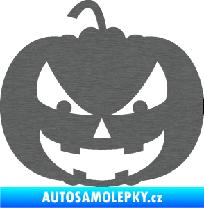 Samolepka Halloween 016 levá dýně škrábaný titan