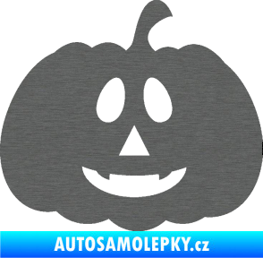 Samolepka Halloween 017 pravá dýně škrábaný titan