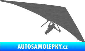 Samolepka Hang Glider 001 pravá rogalo škrábaný titan