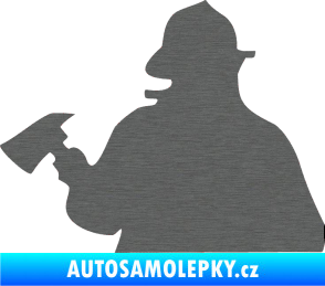 Samolepka Hasič 004 levá škrábaný titan