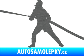 Samolepka Hasič 009 levá škrábaný titan