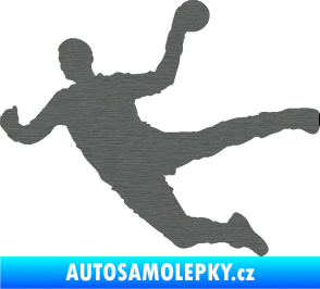 Samolepka Házená 002 levá škrábaný titan